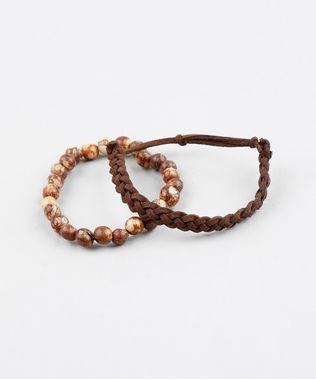 Kit-de-2-Pulseiras-Masculinas-Marrom-9391950-Marrom_1