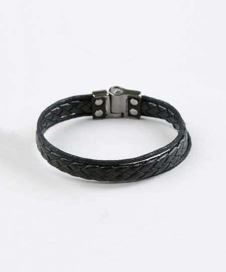 Pulseira-Masculina-Tripla-Preta-9391962-Preto_1