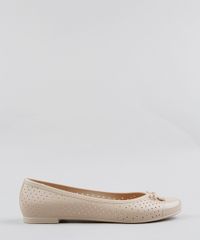 Sapatilha-Feminina-Via-Uno-com-Micro-Furos-Bege-9345769-Bege_1