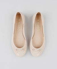 Sapatilha-Feminina-Via-Uno-com-Micro-Furos-Bege-9345769-Bege_4