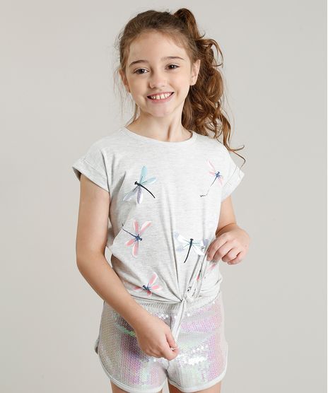 Blusa-Infantil-Libelulas-com-No-Manga-Curta-Decote-Redondo-Cinza-Mescla-Claro-9301020-Cinza_Mescla_Claro_1