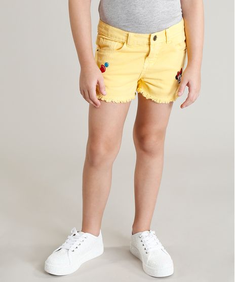 Short-Color-Infantil-Minnie-com-Bordados-Amarelo-9246792-Amarelo_1