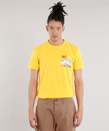 Camiseta-Masculina-Piet-Marcelo-D2-A-E-P-O-F-Manga-Curta-Gola-Careca-Amarela-9343536-Amarelo_1
