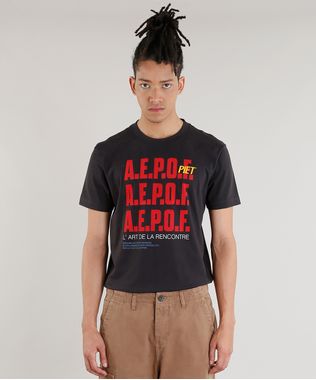 Camiseta-Masculina-Piet-Marcelo-D2-A-E-P-O-F-Manga-Curta-Gola-Careca-Chumbo-9343532-Chumbo_1