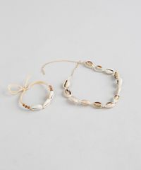 Kit-Feminino-de-Gargantilha-Choker---Tornozeleira-com-Buzios-Bege-Claro-9416583-Bege_Claro_1