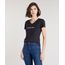 Blusa-Feminina-C2C--I-Don-t-Care--Manga-Curta-Decote-V-Preta-9267401-Preto_1