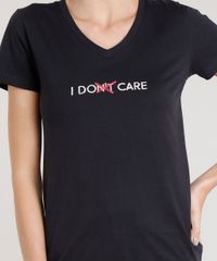 Blusa-Feminina-C2C--I-Don-t-Care--Manga-Curta-Decote-V-Preta-9267401-Preto_4