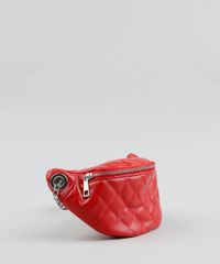 Pochete-Feminina-Matelasse-com-Corrente-e-Ilhos-Vermelha-9250680-Vermelho_3
