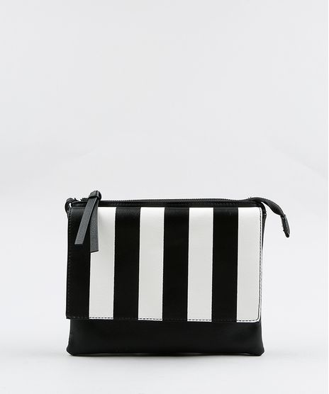 Bolsa-Feminina-Transversal-com-Bolso-e-Listras-Preta-1-8887643-Preto_1_1