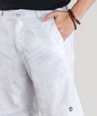Bermuda-Surf-Masculina-Estampada-de-Folhagem-com-Bolsos-Cinza-Claro-9308706-Cinza_Claro_4