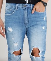 Calca-Jeans-Masculina-Carrot-Destroyed-Azul-Claro-9305827-Azul_Claro_4
