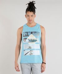 Regata-Masculina-com-Estampa-de-Coqueiros-Gola-Careca-Azul-Claro-9298216-Azul_Claro_1