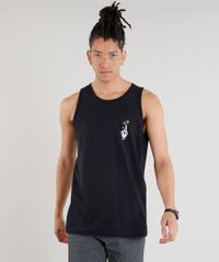 Regata-Masculina-com-Estampa-de-Esqueleto-Gola-Careca-Preta-9315250-Preto_1