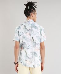 Camisa-Masculina-Estampada-de-Folhas-com-Bolso-Manga-Curta-Off-White-9334907-Off_White_2