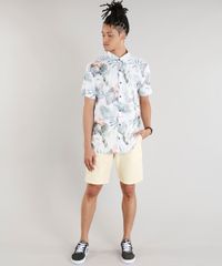 Camisa-Masculina-Estampada-de-Folhas-com-Bolso-Manga-Curta-Off-White-9334907-Off_White_3