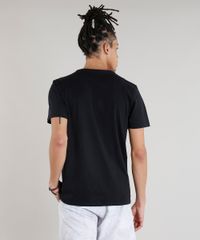 Camiseta-Masculina-com-Bolso-Estampado-Espinha-de-Peixe-Manga-Curta-Gola-Careca-Preta-9316708-Preto_2