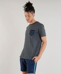 Camiseta-Masculina-com-Bolso-Estampado-Pe-de-Pato-Manga-Curta-Gola-Careca-Cinza-Mescla-Escuro-9316707-Cinza_Mescla_Escuro_1