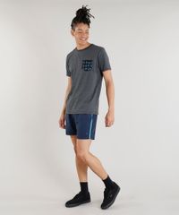 Camiseta-Masculina-com-Bolso-Estampado-Pe-de-Pato-Manga-Curta-Gola-Careca-Cinza-Mescla-Escuro-9316707-Cinza_Mescla_Escuro_3