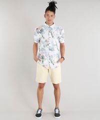 Bermuda-Masculina-Texturizada-com-Bolsos-Amarelo-Claro-9283179-Amarelo_Claro_3
