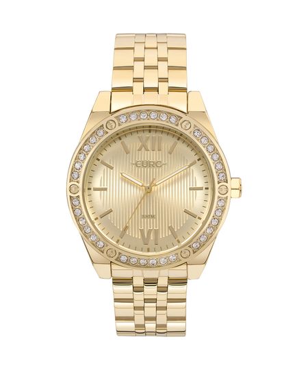 Relógio Euro Feminino Pedras Dourado - EU2035YNO/4D Menor preço em Relógio Euro Feminino Pedras Dourado - EU2035YNO/4D
