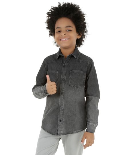 Camisa-Jeans-Cinza-Escuro-8262356-Cinza_Escuro_1 Camisa-Jeans-Cinza-Escuro-8262356-Cinza_Escuro_1