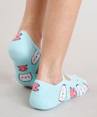 Meia-Feminina-Sapatilha-Gato-Azul-Claro-9320253-Azul_Claro_2