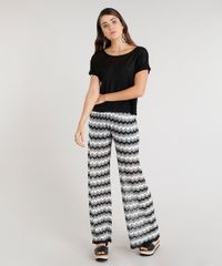 Blusa-Feminina-Ampla-Missoni-em-Trico-Manga-Curta-Preta-9221641-Preto_2