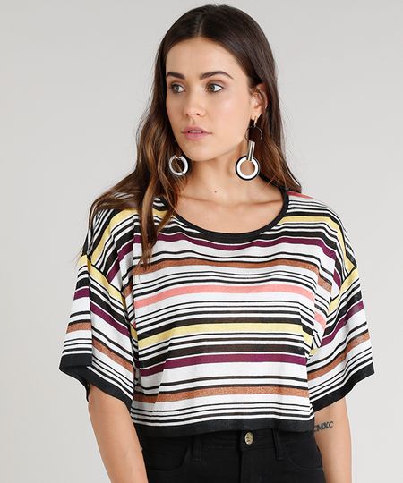 Blusa-Feminina-Cropped-Missoni-Listrada-em-Trico-Manga-Curta-Preta-9221620-Preto_1