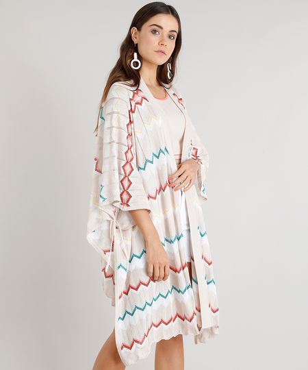 Kimono-Feminino-Missoni-em-Trico-Estampado-Chevron-Manga-Longa-Bege-9267925-Bege_1