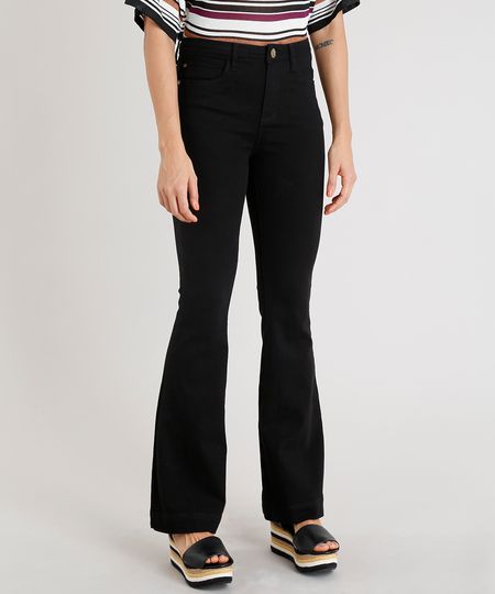 Calca-Flare-Feminina-Missoni-com-Bordado-Cintura-Alta-Preta-9338401-Preto_1