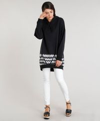 Blusao-Feminino-Longo-Missoni-Etnico-em-Moletom-com-Capuz-Preto-9301747-Preto_2