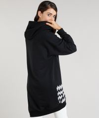 Blusao-Feminino-Longo-Missoni-Etnico-em-Moletom-com-Capuz-Preto-9301747-Preto_3