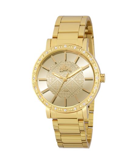 Relógio Allora Feminino Espelhados Geométricos AL2035FHL/4D - Dourado Menor preço em Relógio Allora Feminino Espelhados Geométricos AL2035FHL/4D - Dourado