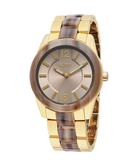 Relógio Euro Feminino Bilbao EU2035FHV/4X - Dourado Menor preço em Relógio Euro Feminino Bilbao EU2035FHV/4X - Dourado