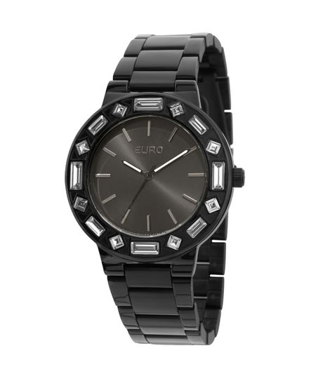 Relógio Euro Feminino Brilho Assimétrico EU2035XZA/4P-Preto Menor preço em Relógio Euro Feminino Brilho Assimétrico EU2035XZA/4P-Preto