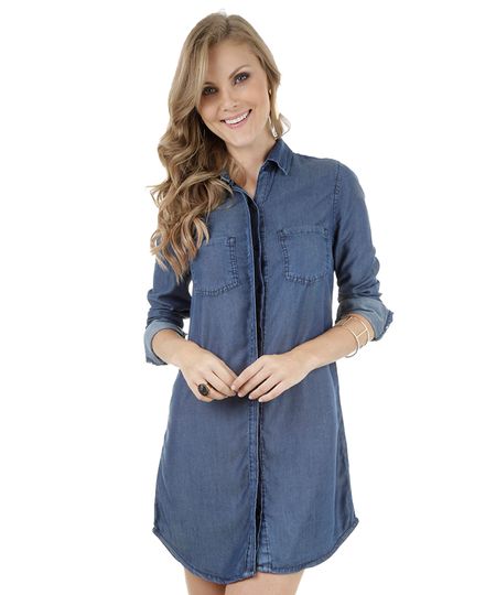 Vestido-Chemise-Jeans-Azul-Escuro-8246793-Azul_Escuro_1 Vestido-Chemise-Jeans-Azul-Escuro-8246793-Azul_Escuro_1