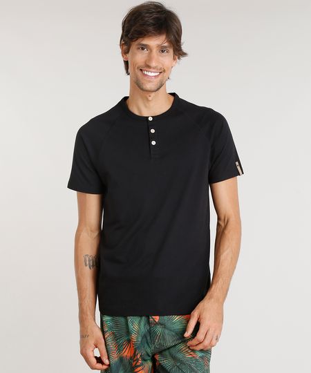 Camiseta-Masculina-Agua-de-Coco-com-Botoes-Manga-Curta-Gola-Careca-Preta-9282779-Preto_1 Camiseta-Masculina-Agua-de-Coco-com-Botoes-Manga-Curta-Gola-Careca-Preta-9282779-Preto_1