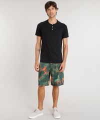 Camiseta-Masculina-Agua-de-Coco-com-Botoes-Manga-Curta-Gola-Careca-Preta-9282779-Preto_2