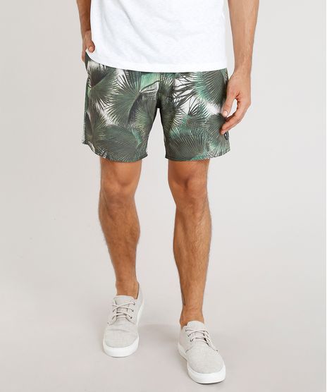 Short-Masculino-Agua-de-Coco-Estampado-Palmeira-com-Bolsos-Verde-Escuro-9255097-Verde_Escuro_1