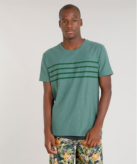 Camiseta-Masculina-Blueman-com-Estampa-Listrada-Manga-Curta-Gola-Careca-Verde-9282659-Verde_1