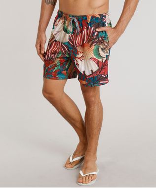 Short-Masculino-Agua-de-Coco-Estampado-Corais-com-Bolsos-Coral-9255099-Coral_1