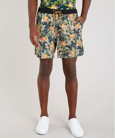 Short-Masculino-Blueman-Estampado-Banana-com-Bolso-Preto-9255172-Preto_1