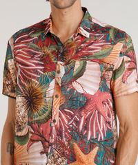 Camisa-Masculina-Agua-de-Coco-Estampada-Corais-Manga-Curta-Coral-9334915-Coral_4