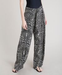 Calca-Pantalona-Feminina-Lenny-Niemeyer-Estampada-Zebra-com-Amarracao-com-Protecao-UV50--Preta-9274135-Preto_1