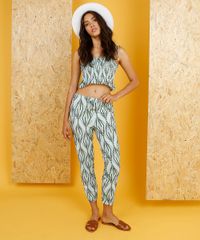 Calca-Feminina-Cia--Maritima-Estampada-Indian-com-Protecao-UV50--Verde-Claro-9276237-Verde_Claro_2