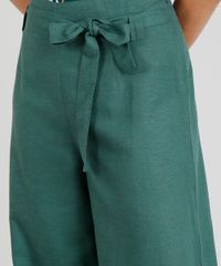 Calca-Pantalona-Feminina-Cia--Maritima-com-Faixa-para-Amarracao-Verde-Escuro-9274620-Verde_Escuro_4