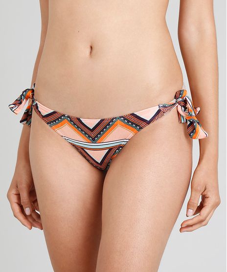 Biquini-Calcinha-Tanga-Cia--Maritima-Estampado-Etnico-Protecao-UV50--Coral-9276000-Coral_1