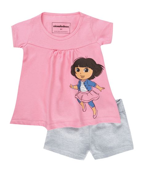 Conjunto-de-Blusa---Short-Rosa-8277574-Rosa_1