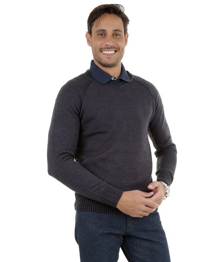 Sueter-em-Trico-Chumbo-8211790-Chumbo_1 Sueter-em-Trico-Chumbo-8211790-Chumbo_1