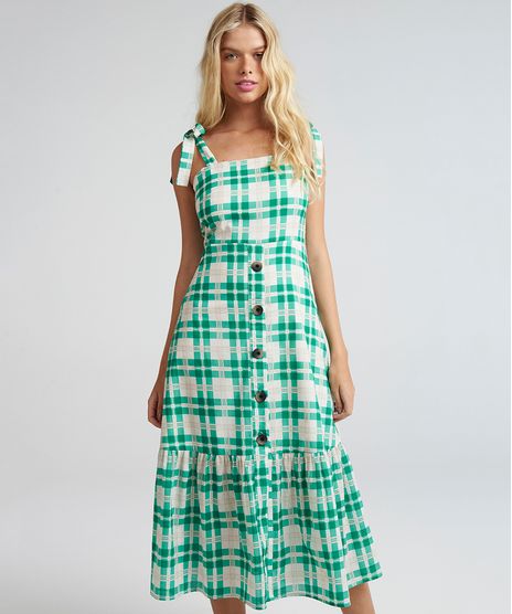 Vestido-Midi-Xadrez-com-Alcas-Verde-9258512-Verde_1